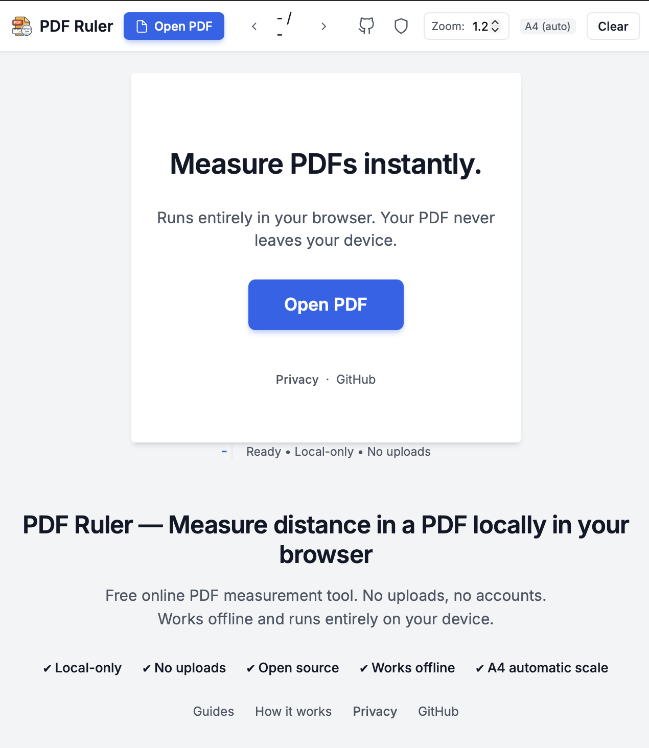 PDF Ruler Screenshot